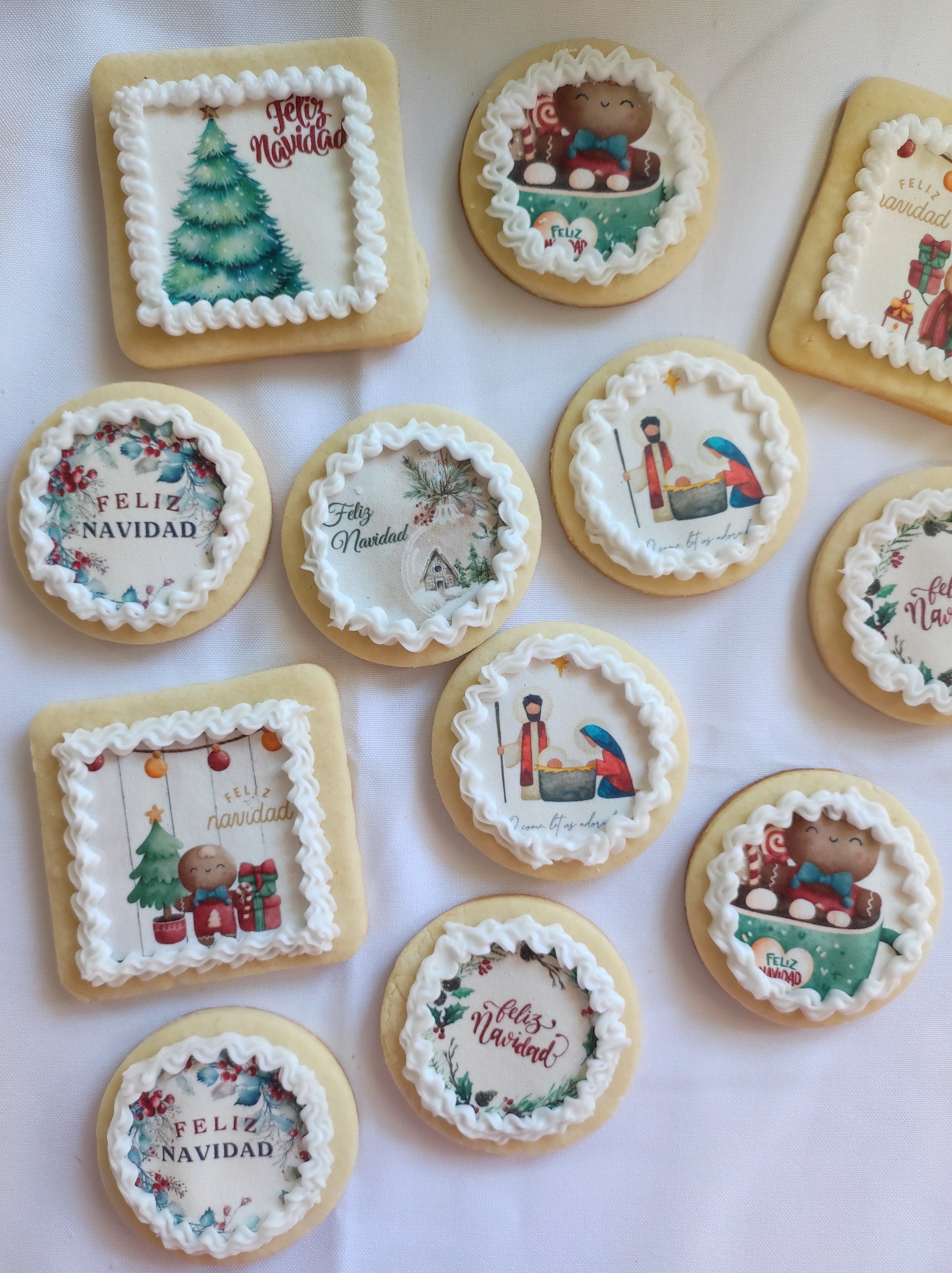 Galletas Navideñas con Lámina de Azúcar