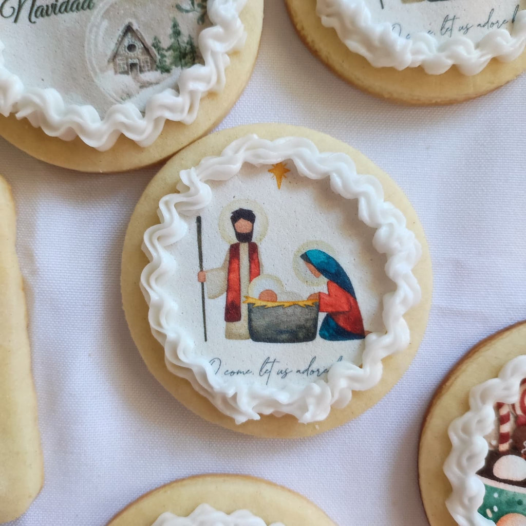 Galletas Navideñas con Lámina de Azúcar
